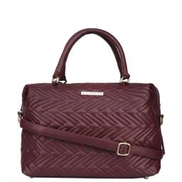 Caprese Mavis Maroon Quilted Medium Handbag-image-24