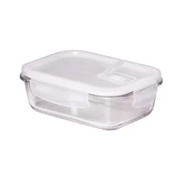 Femora Transparent Borosilicate Glass Containers with Lid (620 ml) - Set of 2 image 4