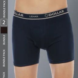 Dollar Lehar Assorted Cotton Regular Fit Trunks - Pack Of 2-picture-43