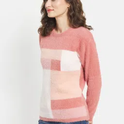 METTLE Red Chequered Pullover image 3