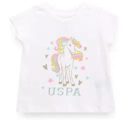 U.S. Polo Assn. Kids White Printed T-Shirt-picture-17