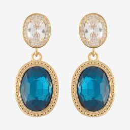 Kushal's Fashion Jewellery Aqua Gold Polished Zircon Earring for Women-picture-48
