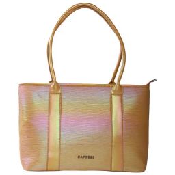 Caprese Theia Yellow Faux Leather Textured Tote Handbag-image-31
