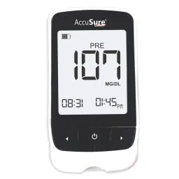 Accusure Sensor Glucometer Machine With 25 Test Strips (Black) image 1
