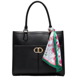 ALDO Black Solid Medium Satchel Handbag-60