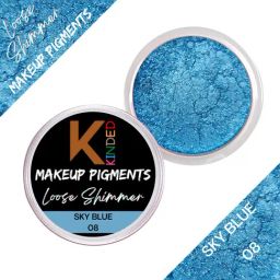 KINDED Loose Shimmer Makeup Pigments Powder Eyeshadow Highlighter 08 Sky Blue - 3 gm-5