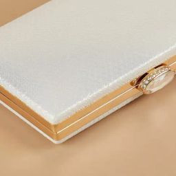 Code by Lifestyle Silver Textured Box Clutch image 4