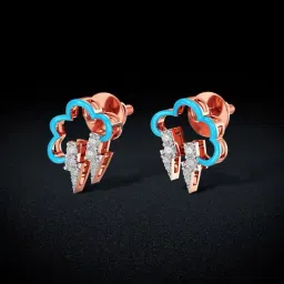 Joyalukkas 18k Rose Gold Spark Diamond Stud Earrings-picture-32