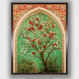 Indian Classic Art Multicolor Canvas Abstract Wall Art-image-88