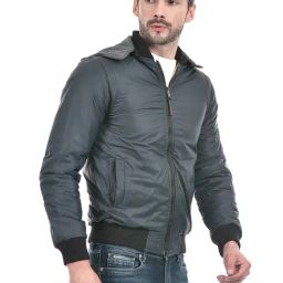 Lawman Pg3 Charcoal & Yellow Regular Fit Reversible Jacket image 3