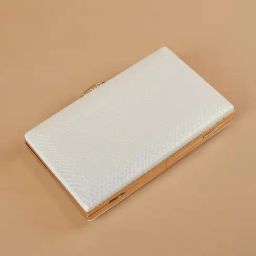 Code by Lifestyle Silver Textured Box Clutch image 3