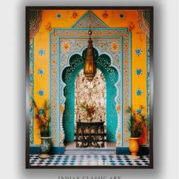 Indian Classic Art Multicolor Canvas Abstract Wall Art-image-55