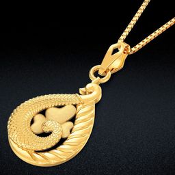 Joyalukkas Women 22 Kt Yellow Gold Dewdrop Blossom Gold Pendant-image-73