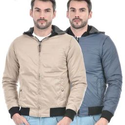 Lawman Pg3 Beige & Blue Regular Fit Reversible Jacket-picture-24