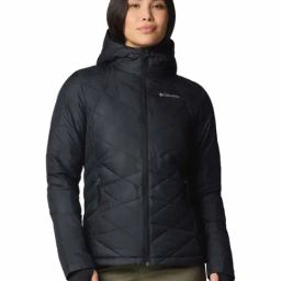 Columbia Womens Black Omni-Heat Reflective Heavenly Hooded Jacket-39