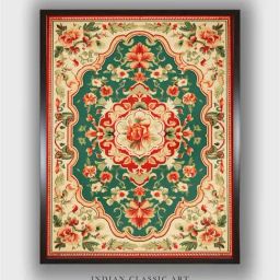 Indian Classic Art Multicolor Canvas Abstract Wall Art-28