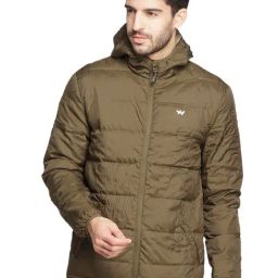 Wildcraft Olive Regular Fit Quilted Hooded Jacket-picture-27
