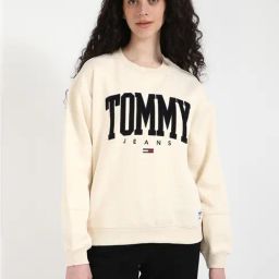 Tommy Hilfiger Beige Regular Fit Logo Printed Sweatshirt-picture-32