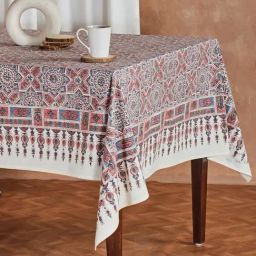 Fabindia Standalone Pink Cotton Ilyana Table Cover-33