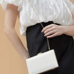 Code by Lifestyle Silver Textured Box Clutch image 2