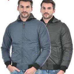 Lawman Pg3 Blue & Black Regular Fit Reversible Jacket-picture-11