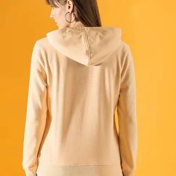 98 Degree North Peach Cotton Regular Fit Embroidered Sweatshirt image 2