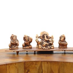 INTERNATIONAL GIFT Musical Ganesha Copper-Toned Religious Idol Showpiece-picture-15