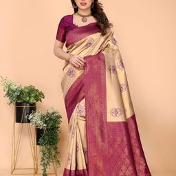 Vastravatika Ethnic Motifs Woven Design Zari Kanjeevaram Saree-picture-45