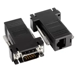 LOTA VGA to RJ45 Signal Extender Adapter Black for Transmit Video Signals over Long Distances, MST-877-LT (Pack of 2 Pcs)-38