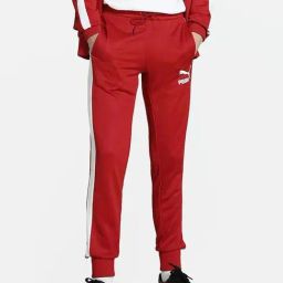 Puma Red Slim Fit Joggers-image-95