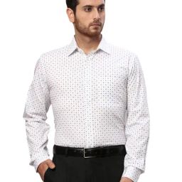 Raymond Blue Cotton Slim Fit Printed Shirt-picture-6