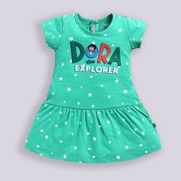 YK X Tinyo Infant Girls Dora Printed Pure Cotton A-Line Dress-image-25