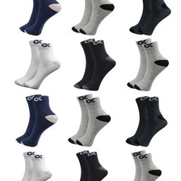 Xjarvis Men Pack Of 12 Patterned Ankle-Length Socks-5
