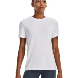 UNDER ARMOUR White Self Pattern Sports T-Shirt-image-66