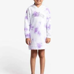 Ed-A-Mamma Girls Purple Cotton Printed Casual Dress-image-32
