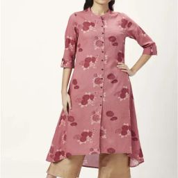 Rangmanch by Pantaloons Pink Printed High Low Kurta-picture-1