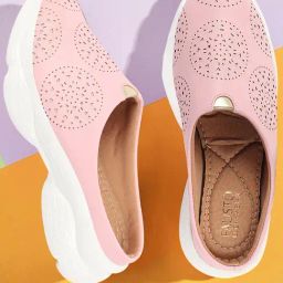 Fausto Women's Pink Mule Shoes-image-81