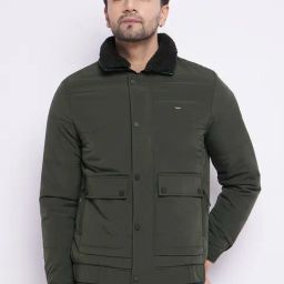 Duke Dark Olive Slim Fit Jacket-image-75