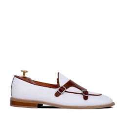 Griffin Men's White Monk Shoes-image-10