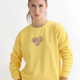 RAREISM Yellow Blended Printed Long Sleeves Sweatshirt-picture-6
