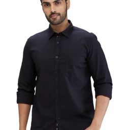 Parx Black Slim Fit Shirt-picture-1