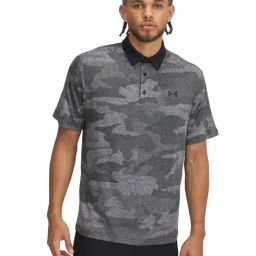 Under Armour Grey Regular Fit Texture Sports Polo-image-49