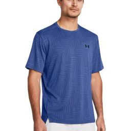 Under Armour Blue Slim Fit Texture Sports T-Shirt-image-79