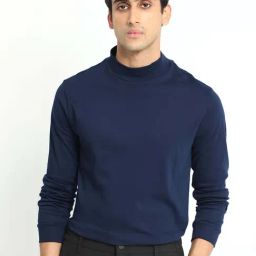 Rare Rabbit Navy Regular Fit Solid Sweatshirt-picture-42