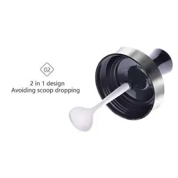 Femora Transparent Borosilicate Glass Spice Containers with Spoon (250 ml) - Set of 4 image 2