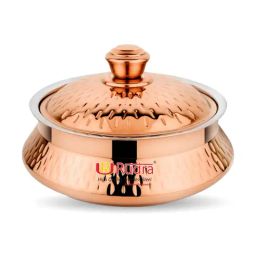 Rudra Rose Gold Stainless Steel Casserole 4 L-21