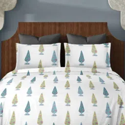 Ariana MILAN Multicolor Cotton 200 TC Double Size Bedsheet With 2 Pillow Covers-image-1