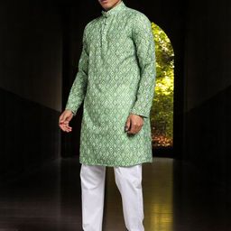 TRYBUY.IN Men Geometric Printed Kurta-image-12