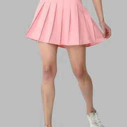 Swara Craft High-Waist Pleated Mini Skort-image-81
