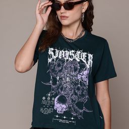 The Roadster Lifestyle Co. Women Printed Pure Cotton T-shirt-picture-26